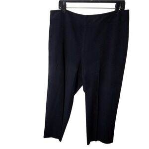 APT 9 Black Dress Pants Straight Leg Cropped Career Business‎ Casual Size 14